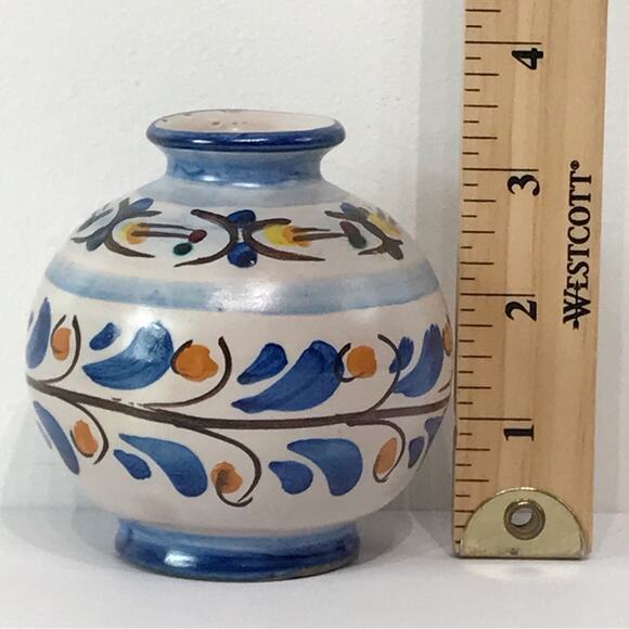 F Buria Caltagirone Sicily Floral Pottery Hand Painted Tonala Stoneware Bud Vase - Picture 15 of 16